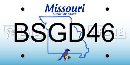 BSGD46 Missouri License Plate