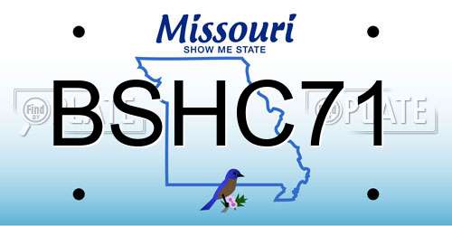 BSHC71 Missouri License Plate