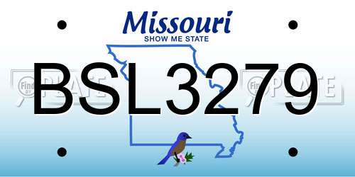 BSL3279 Missouri License Plate
