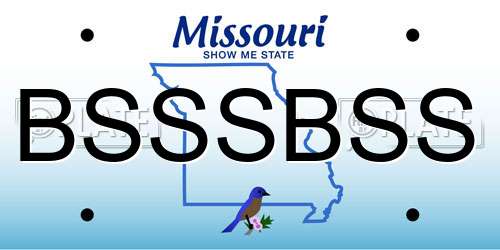BSSSBSS Missouri License Plate