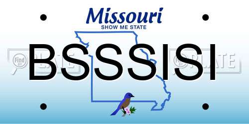BSSSISI Missouri License Plate