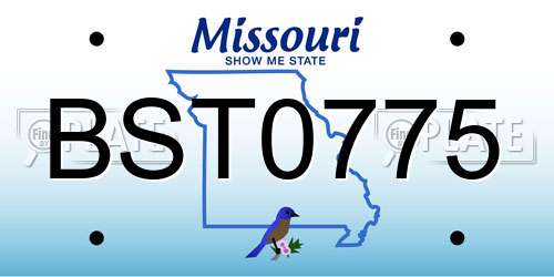 BST0775 Missouri License Plate