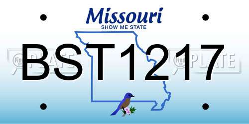 BST1217 Missouri License Plate