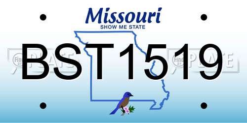BST1519 Missouri License Plate