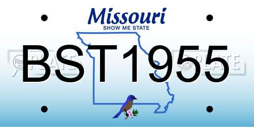 BST1955 Missouri License Plate