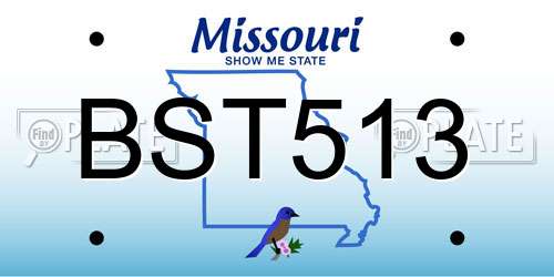 BST513 Missouri License Plate