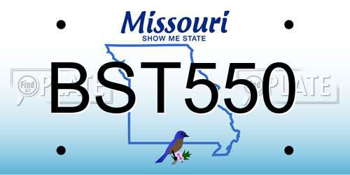 BST550 Missouri License Plate