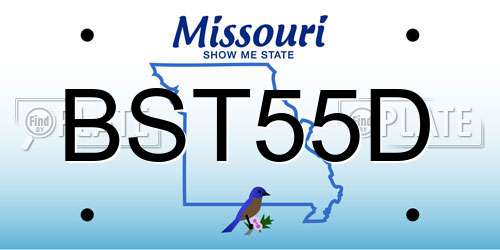 BST55D Missouri License Plate