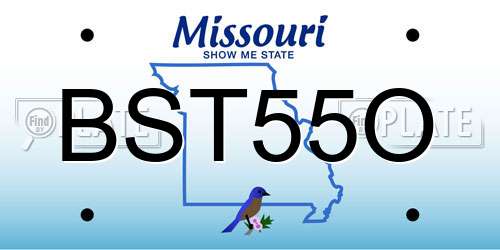 BST55O Missouri License Plate