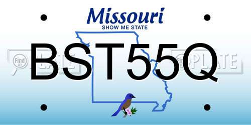 BST55Q Missouri License Plate