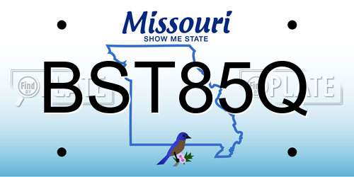 BST85Q Missouri License Plate