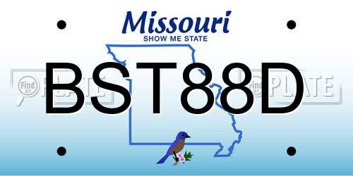 BST88D Missouri License Plate