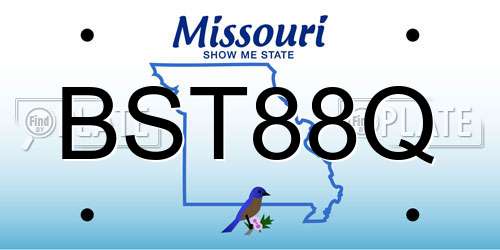 BST88Q Missouri License Plate