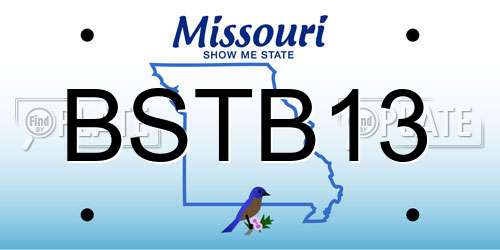 BSTB13 Missouri License Plate