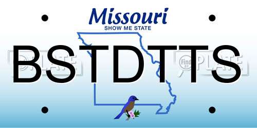 BSTDTTS Missouri License Plate