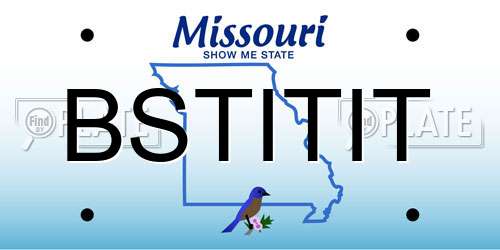 BSTITIT Missouri License Plate