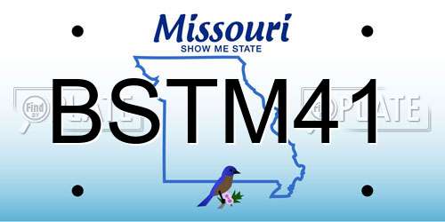 BSTM41 Missouri License Plate