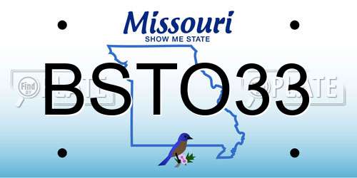 BSTO33 Missouri License Plate