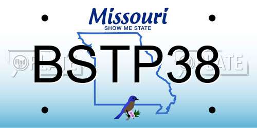 BSTP38 Missouri License Plate