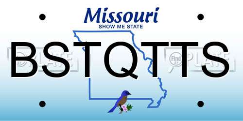 BSTQTTS Missouri License Plate