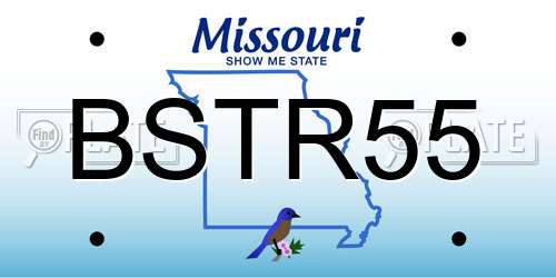 BSTR55 Missouri License Plate