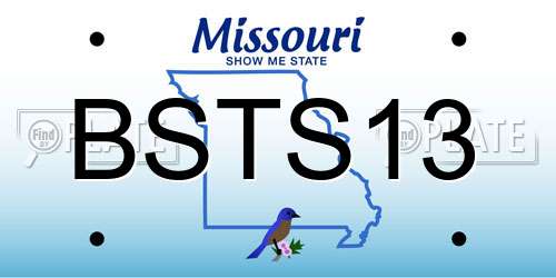 BSTS13 Missouri License Plate