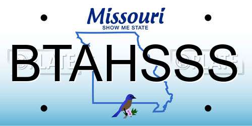 BTAHSSS Missouri License Plate