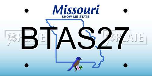 BTAS27 Missouri License Plate