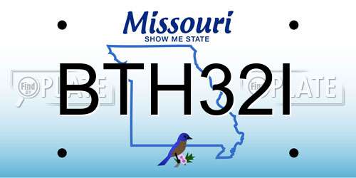 BTH32I Missouri License Plate