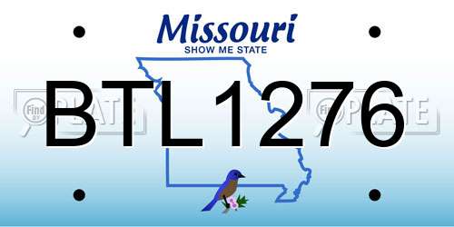 BTL1276 Missouri License Plate
