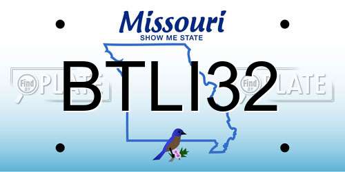 BTLI32 Missouri License Plate