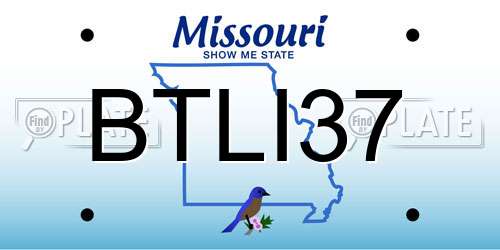 BTLI37 Missouri License Plate
