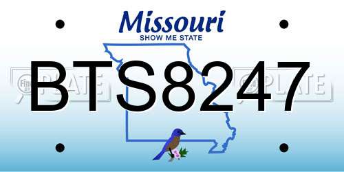 BTS8247 Missouri License Plate