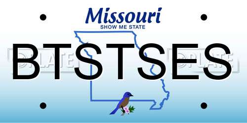 BTSTSES Missouri License Plate