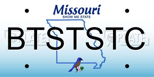 BTSTSTC Missouri License Plate