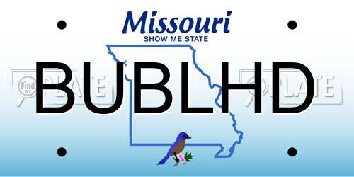BUBLHD Missouri License Plate