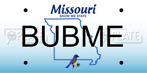 BUBME Missouri License Plate