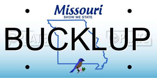 BUCKLUP Missouri License Plate
