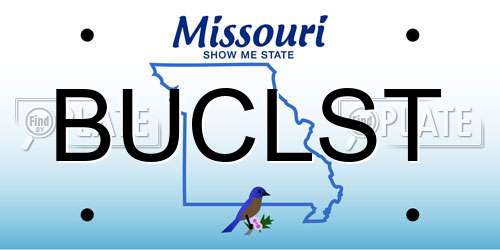 BUCLST Missouri License Plate
