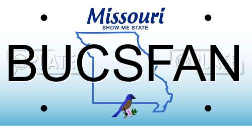 BUCSFAN Missouri License Plate