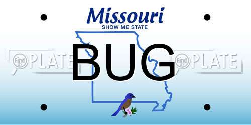 BUG Missouri License Plate