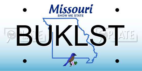 BUKLST Missouri License Plate