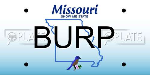 BURP Missouri License Plate