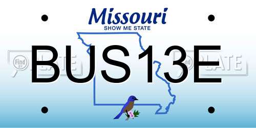 BUS13E Missouri License Plate