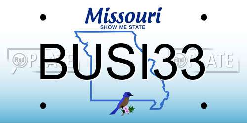 BUSI33 Missouri License Plate