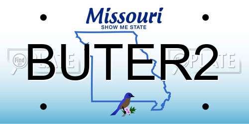 BUTER2 Missouri License Plate