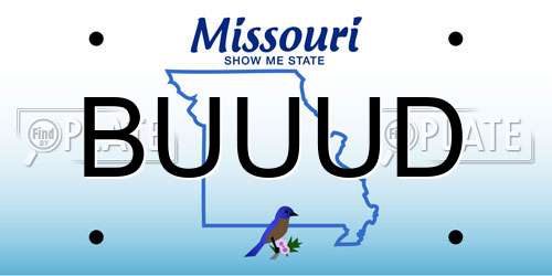 BUUUD Missouri License Plate