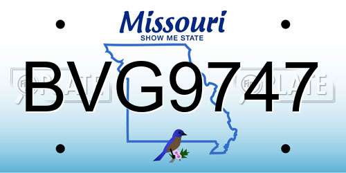 BVG9747 Missouri License Plate