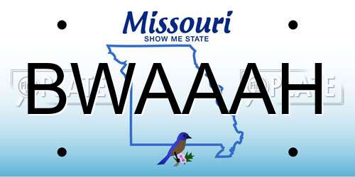BWAAAH Missouri License Plate