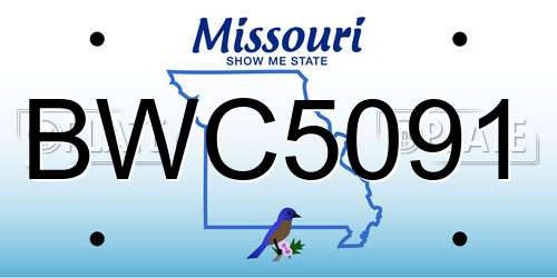 BWC5091 Missouri License Plate